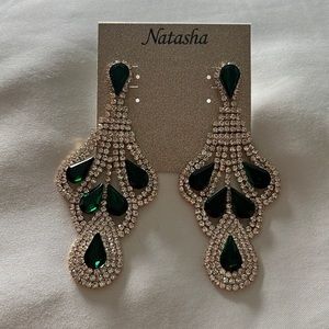 Natasha New Green Earrings